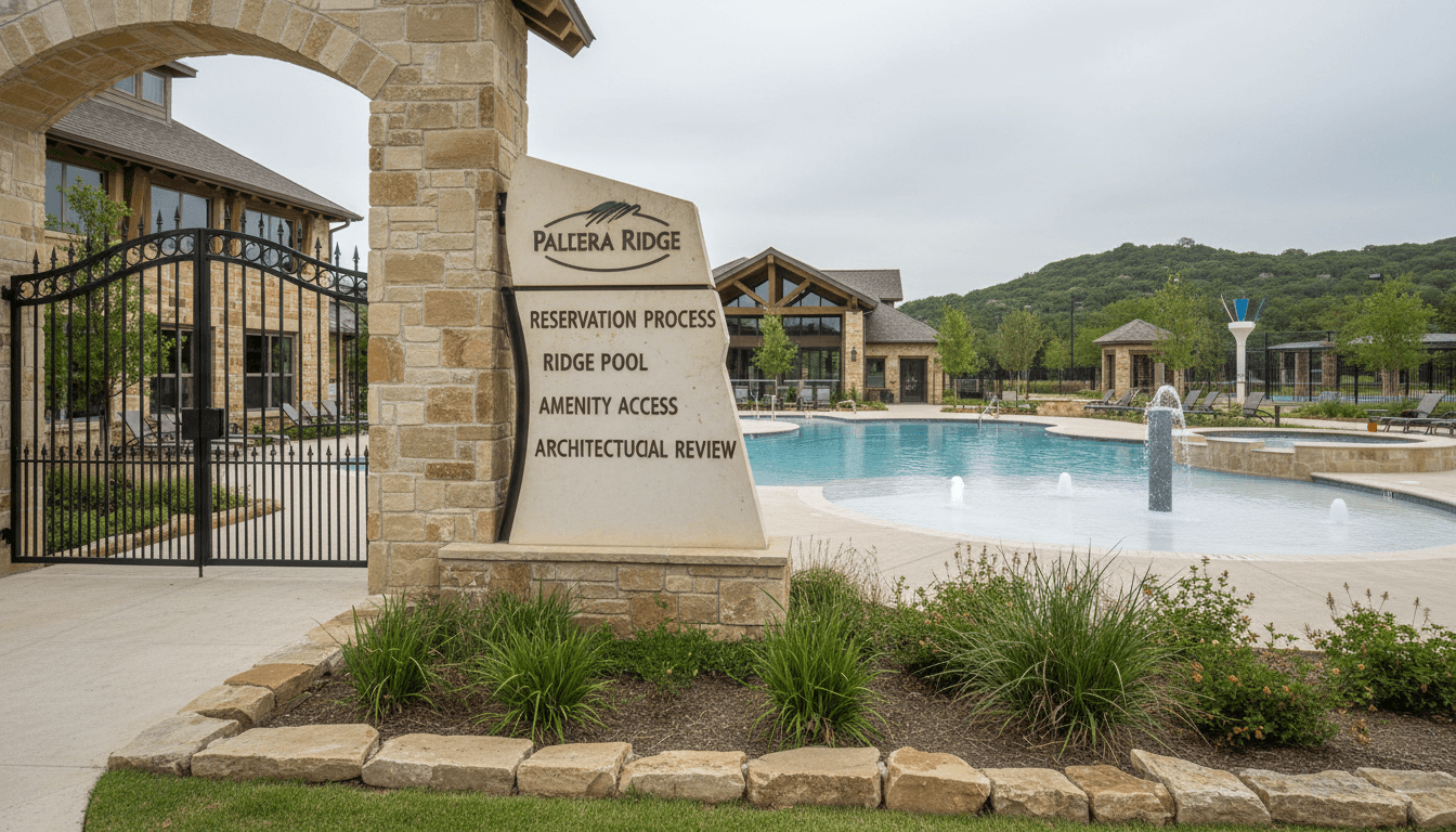 Reservation Process, Ridge Pool, Amenity Access, Architectural Review