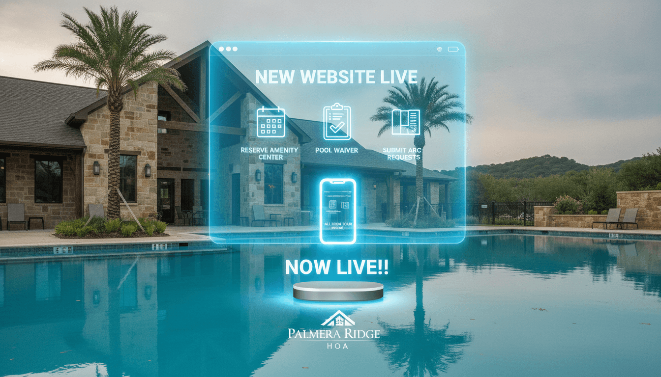 Palmera Ridge HOA new website Now Live!!!